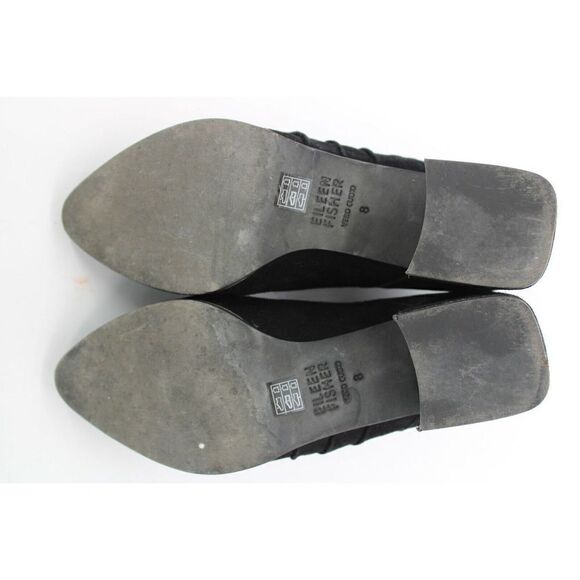 Eileen Fisher Lux Black Suede Bootie Size 8 - Picture 10 of 10